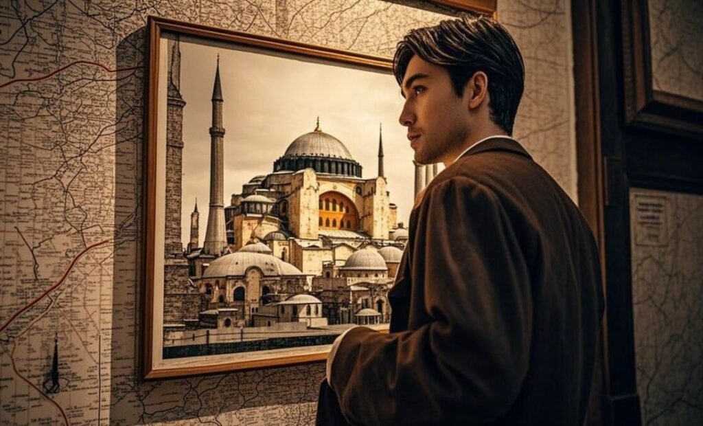 صورة توضح شخص يفكر في زيارة اسطنبول 2 e1736757707214